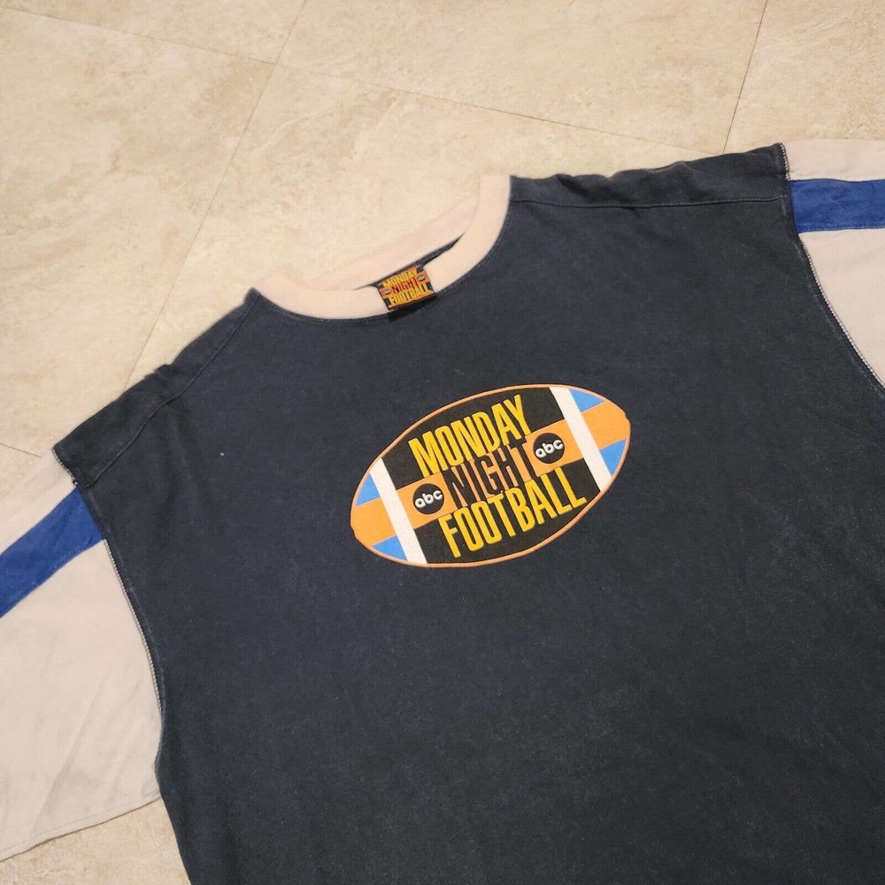 VTG Y2K Monday Night Football ABC PROMO NFL Graphic T Shirt‎ Mens L Large 2000s